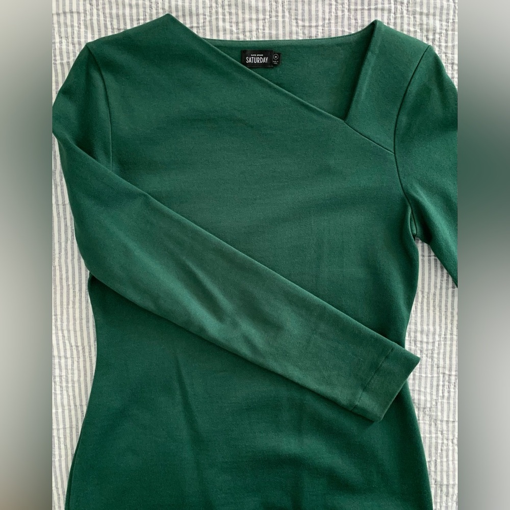 Kate Spade Saturday Asymmetric Slant Neck dress, size Medium